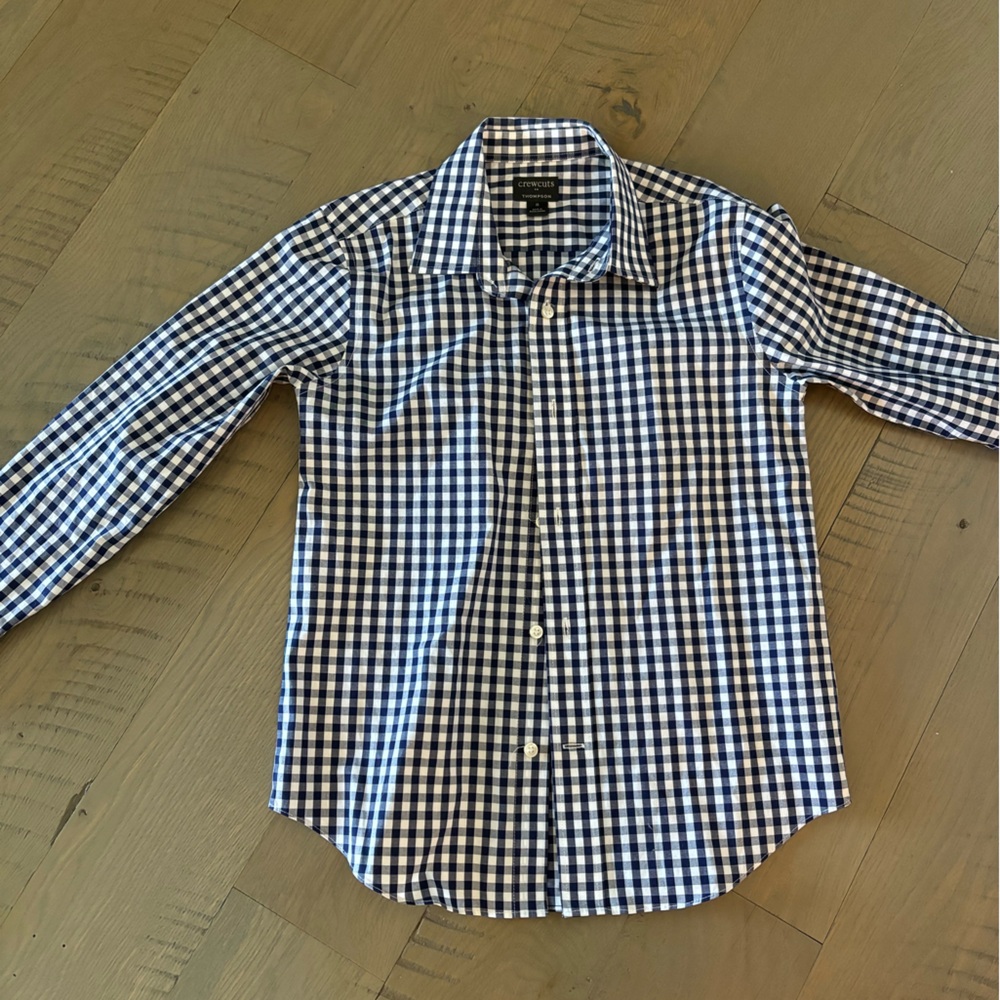 Boys long sleeve cotton button down